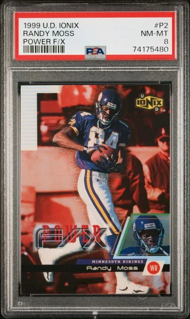 1999 Upper Deck Ionix Randy Moss Power F/X #P2 card image