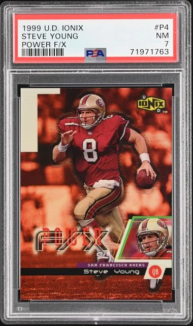 1999 Upper Deck Ionix Steve Young Power F/X #P4 card image