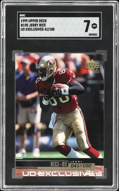 1999 Upper Deck Jerry Rice UD Exclusives #190 card image