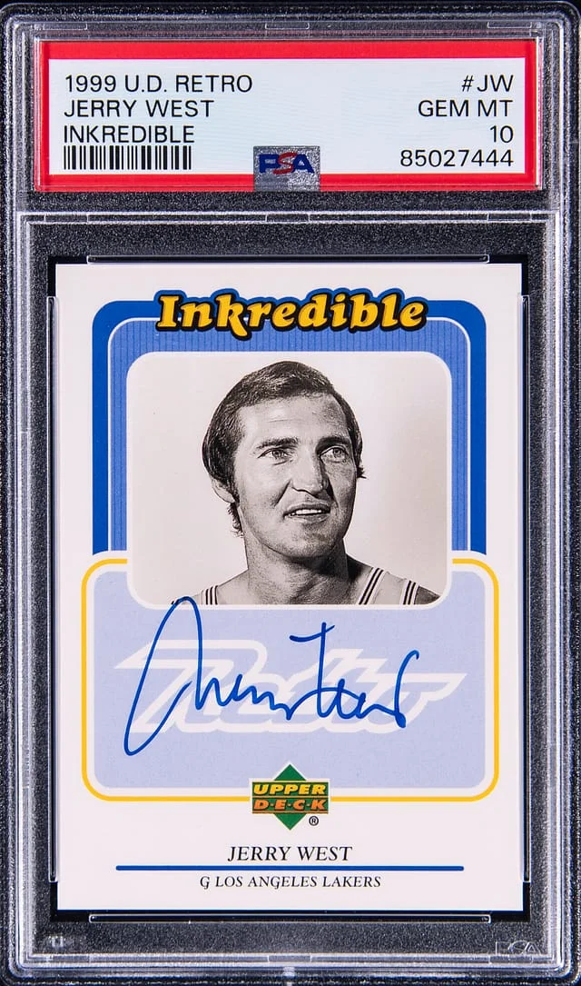 1999 Upper Deck Jerry West Retro Inkredible Inkredible #JW card image