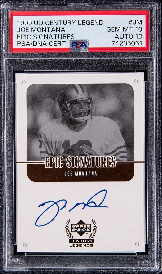 1999 Upper Deck Joe Montana Authentics #JM card image