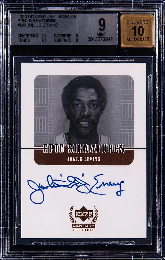 1999 Upper Deck Julius Erving Century Legends Epic Signatures #DR card image