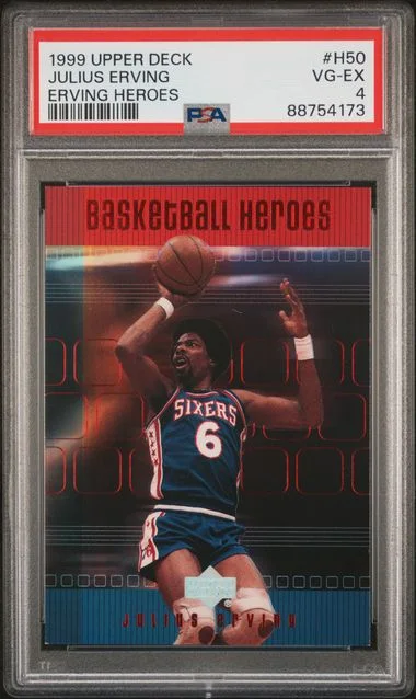1999 Upper Deck Julius Erving Erving Heroes #H50 card image