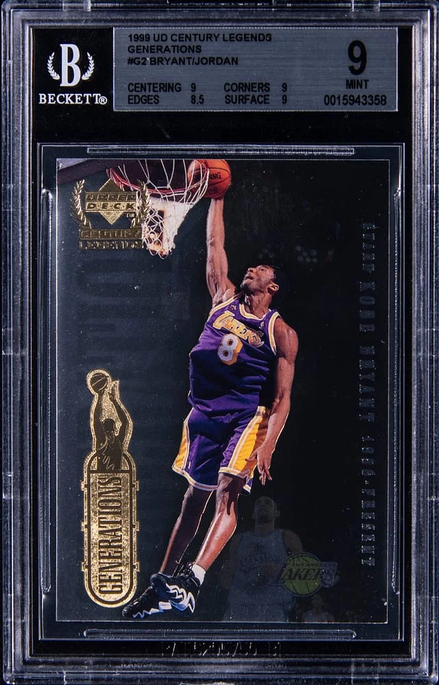 1999 Upper Deck Kobe Bryant/Michael Jordan Century Legends Generations #G2 card image
