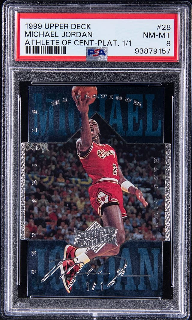 1999 Upper Deck Michael Jordan Athlete of The Century Platinum #28 card image