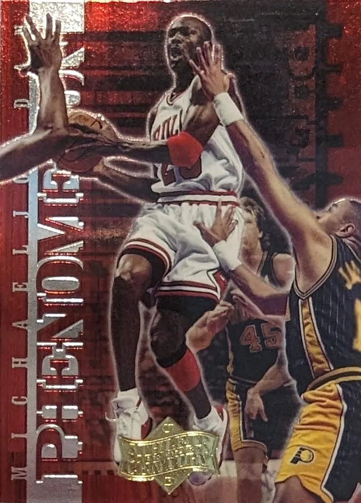 1999 Upper Deck Michael Jordan Athlete of the Century Michael Jordan MJ Phenomenon #P10 card image