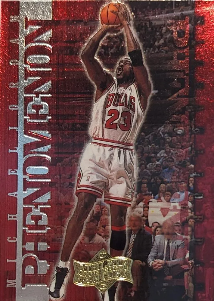 1999 Upper Deck Michael Jordan Athlete of the Century Michael Jordan MJ Phenomenon #P7 card image