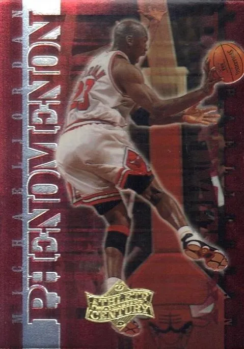 1999 Upper Deck Michael Jordan Athlete of the Century Michael Jordan MJ Phenomenon #P8 card image