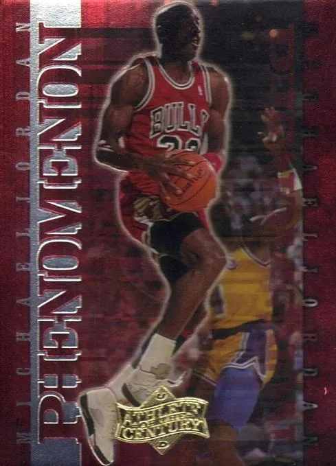 1999 Upper Deck Michael Jordan Athlete of the Century Michael Jordan MJ Phenomenon #P9 card image