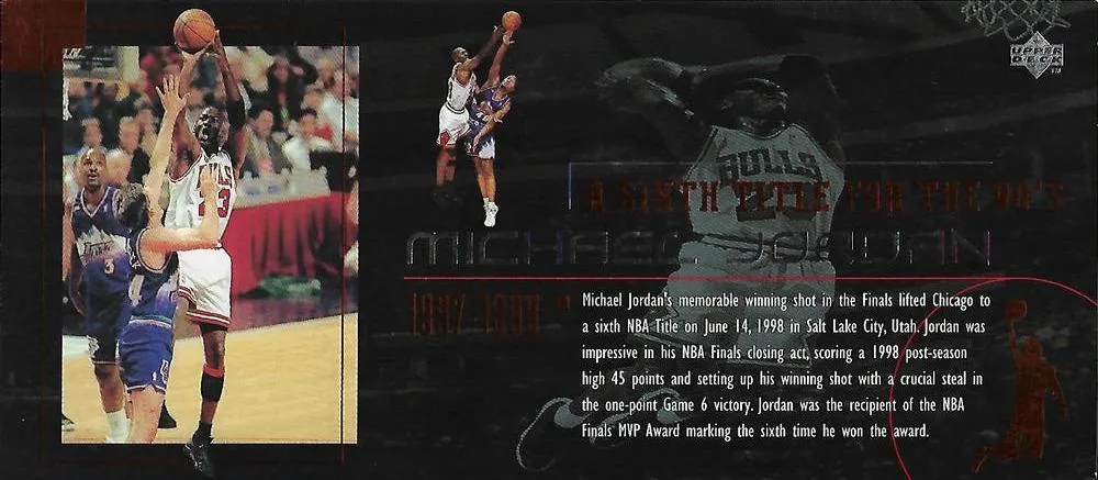 1999 Upper Deck Michael Jordan Career Collection Michael Jordan Bonus Blow-Up #CC6 card image