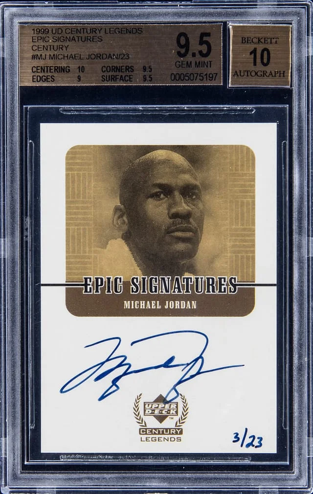 1999 Upper Deck Michael Jordan Century Legends Epic Signatures Century #MJ card image