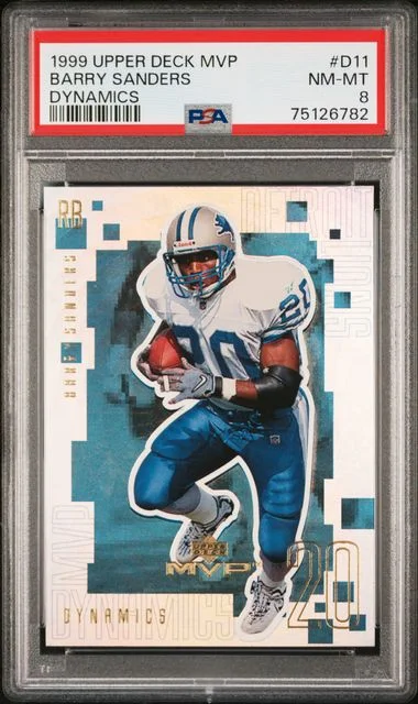 1999 Upper Deck MVP Barry Sanders Dynamics #D11 card image