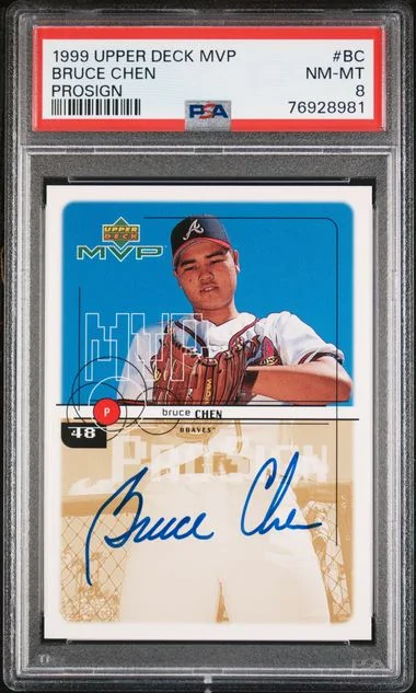 1999 Upper Deck MVP Bruce Chen Prosign #BC card image