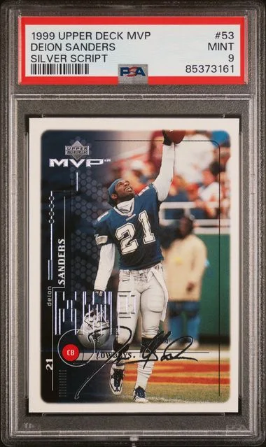 1999 Upper Deck MVP Deion Sanders Silver Script #53 card image