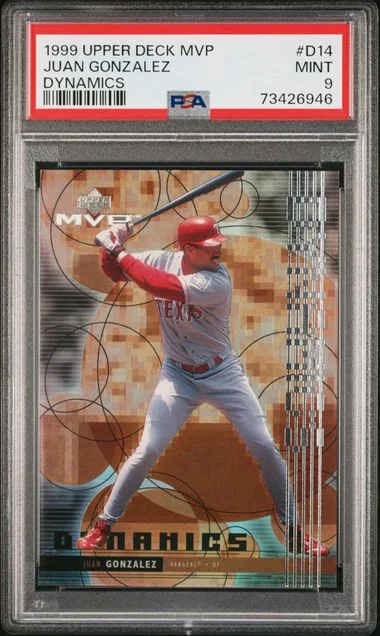 1999 Upper Deck MVP Juan Gonzalez Dynamics #D14 card image