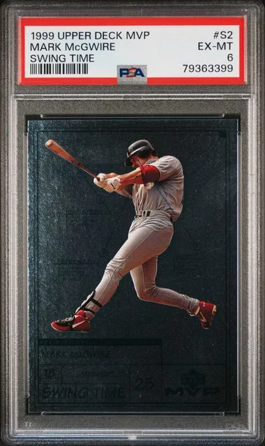1999 Upper Deck MVP Mark Mcgwire Swing Time #S2 card image
