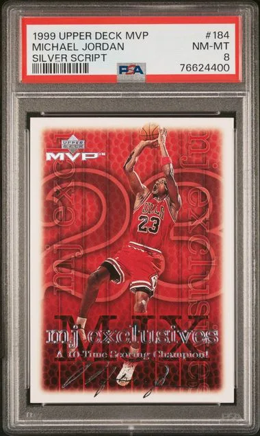 1999 Upper Deck MVP Michael Jordan Silver Script #184 card image