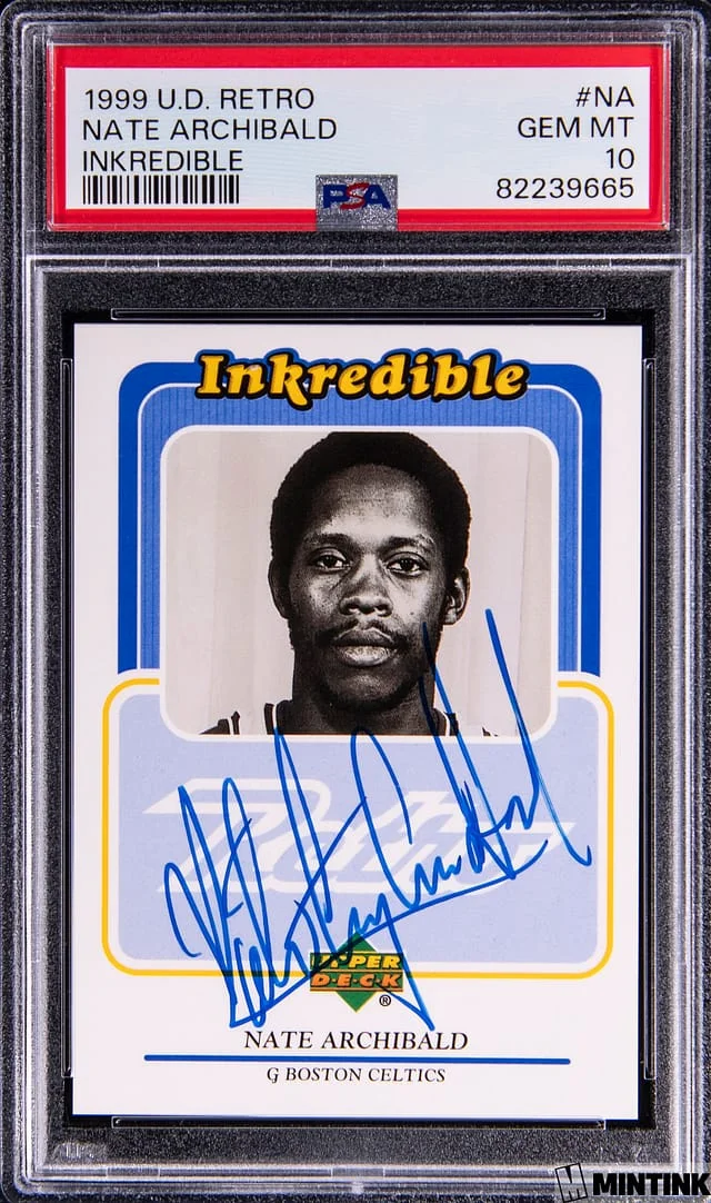 1999 Upper Deck Nate Archibald Retro Inkredible #NA card image