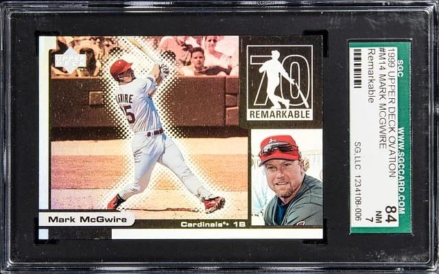 1999 Upper Deck Ovation Mark McGwire Remarkable #M14 card image