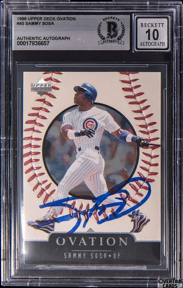 1999 Upper Deck Ovation Sammy Sosa #40 card image
