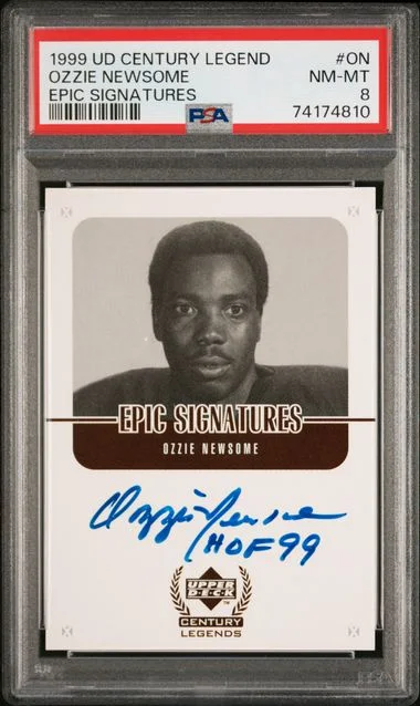 1999 Upper Deck Ozzie Newsome Century Legends Epic Signatures #ON card image