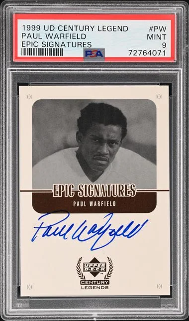 1999 Upper Deck Paul Warfield Century Legend Epic Signatures #PW card image