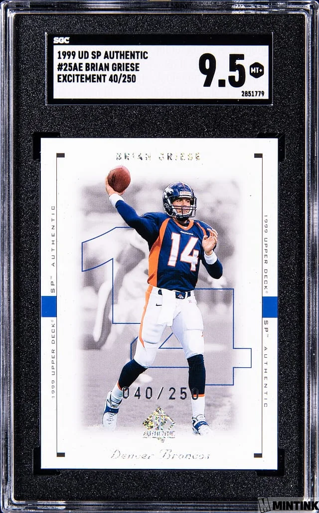1999 Upper Deck SP Authentic Brian Griese Excitement #25AE card image
