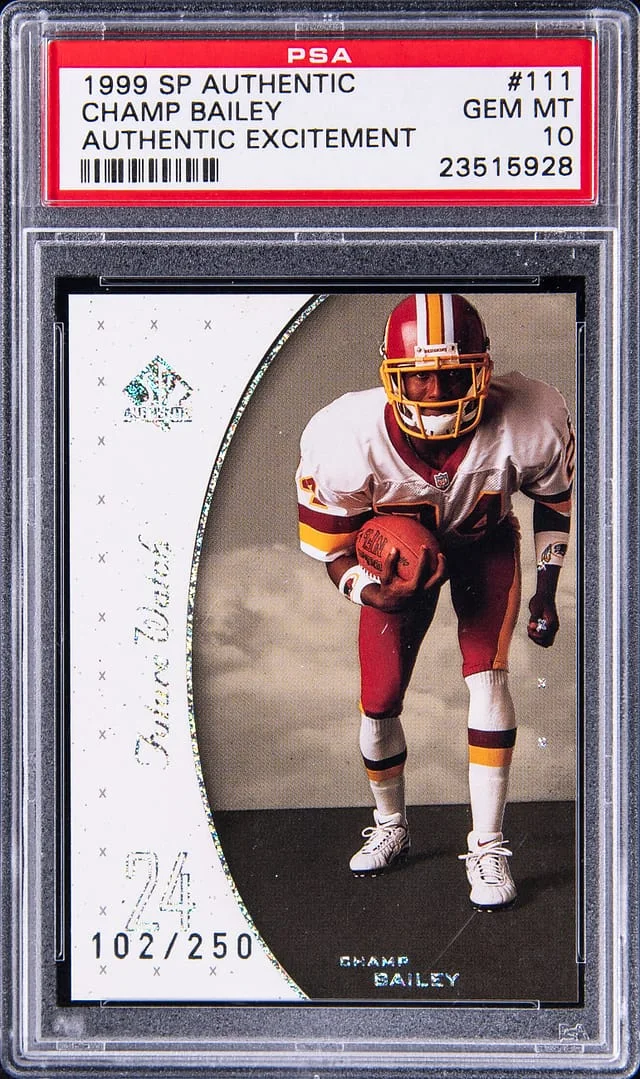 1999 Upper Deck SP Authentic Champ Bailey Future Watch Authentic Excitement #111 card image