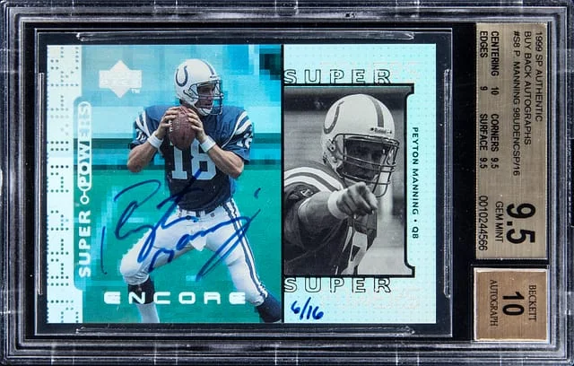 1999 Upper Deck SP Authentic Peyton Manning Buy Back Autographs #S8 card image