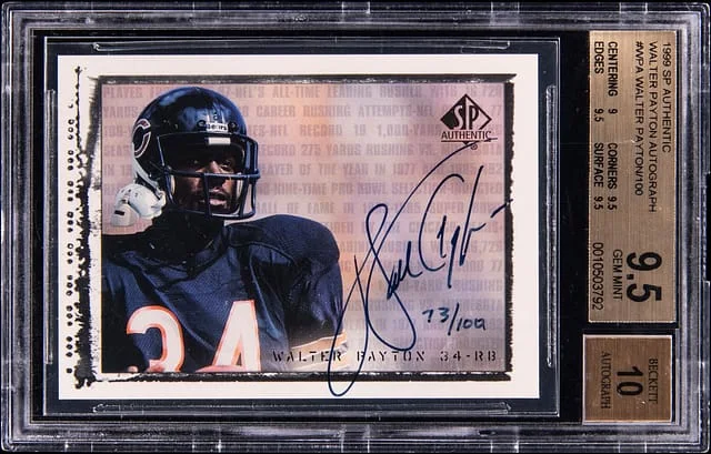 1999 Upper Deck SP Authentic Walter Payton Autograph #WPA-SP card image