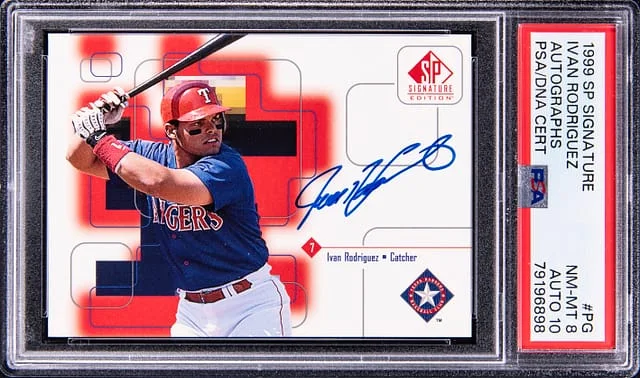 1999 Upper Deck SP Ivan Rodriguez Signature Autographs #PG card image