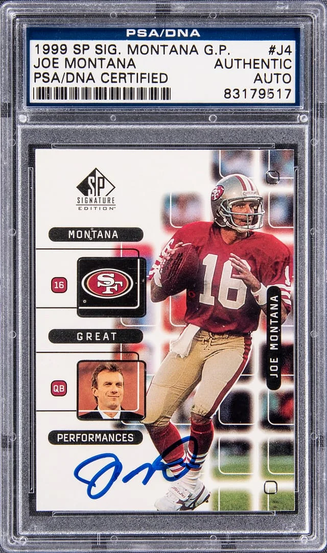 1999 Upper Deck SP Joe Montana Signature Great Performances #J4 card image