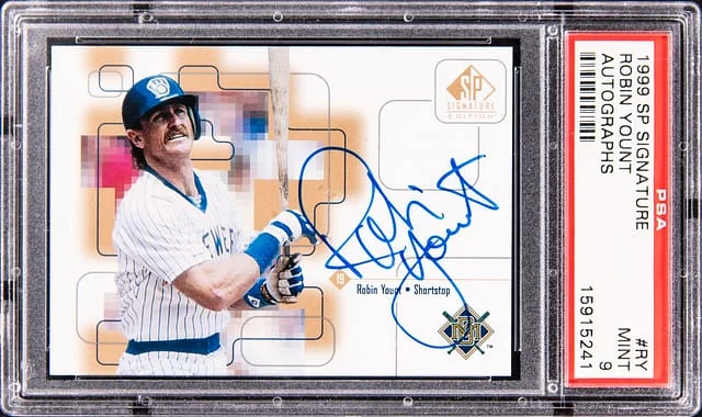 1999 Upper Deck SP Robin Yount Signature Autographs #RY card image