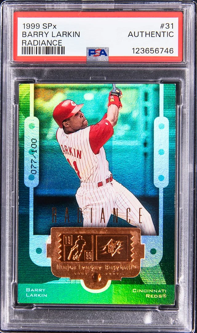 1999 Upper Deck SPx Barry Larkin Radiance #31 card image