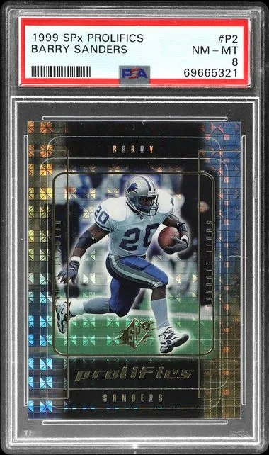 1999 Upper Deck SPx Barry Sanders Prolifics #P2 card image