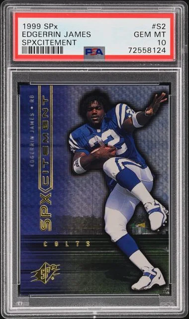 1999 Upper Deck SPx Edgerrin James Spxcitement #S2 card image