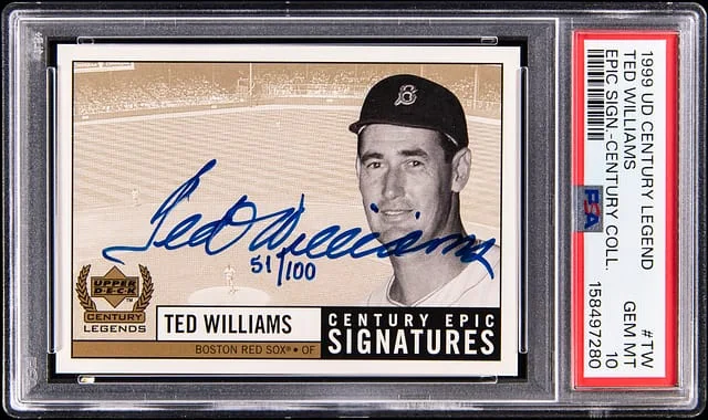 1999 Upper Deck Ted Williams Century Legends Epic Signatures Century Collection #TW card image