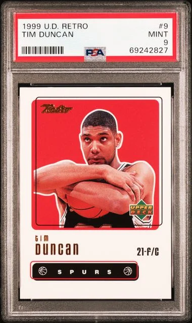 1999 Upper Deck Tim Duncan Retro #9 card image