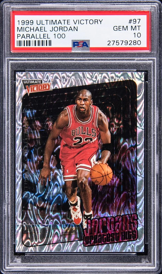 1999 Upper Deck Ultimate Victory Michael Jordan Parallel 100 #97 card image