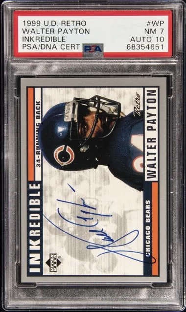1999 Upper Deck Walter Payton Retro Inkredible Inkredible #WP card image