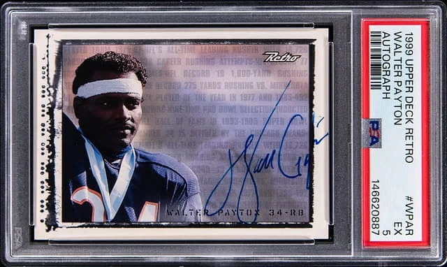 1999 Upper Deck Walter Payton Retro Autograph #WPA-R card image