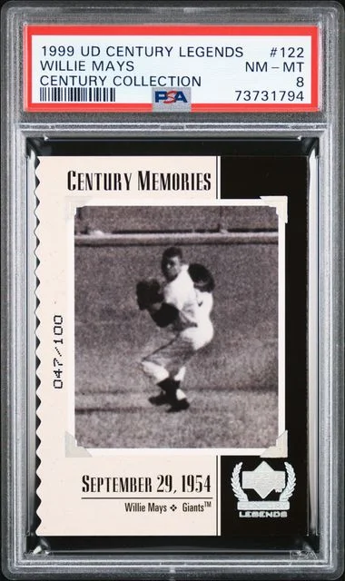 1999 Upper Deck Willie Mays Century Legends Century Collection #122 card image