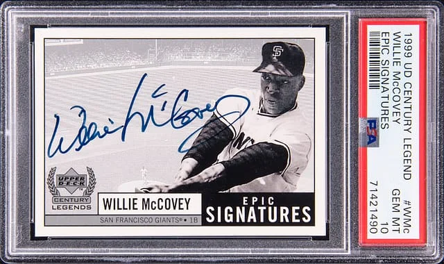 1999 Upper Deck Willie McCovey UD Century Legends Epic Signatures #WMC card image