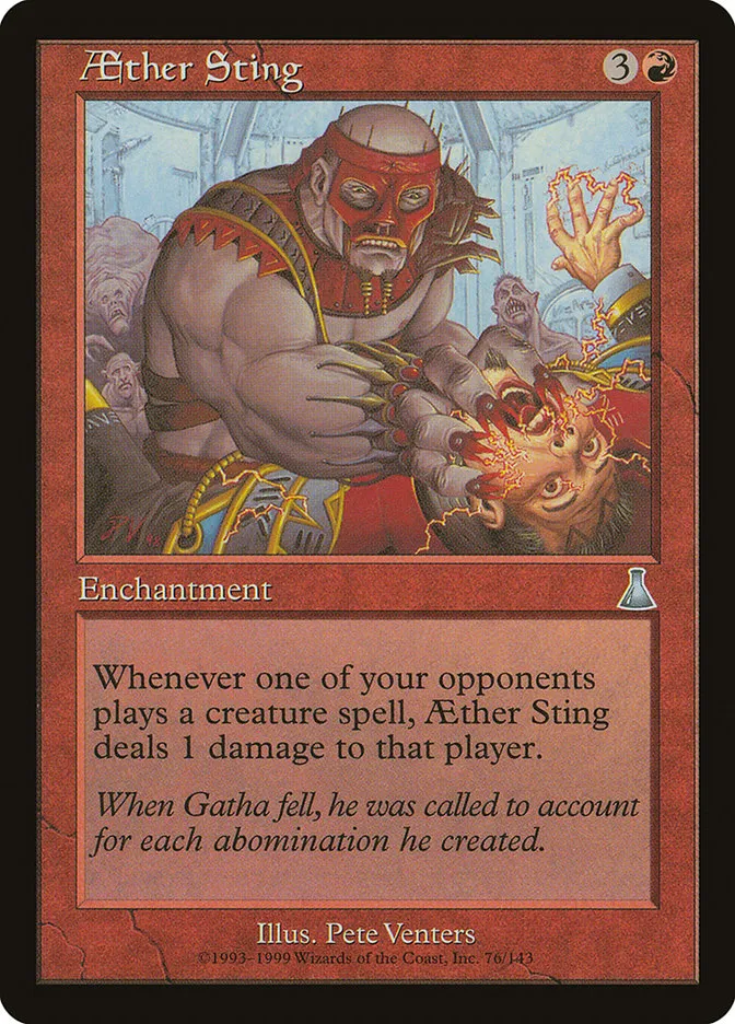 1999 Urza's Destiny Aether Sting uncommon #76 unlisted card image