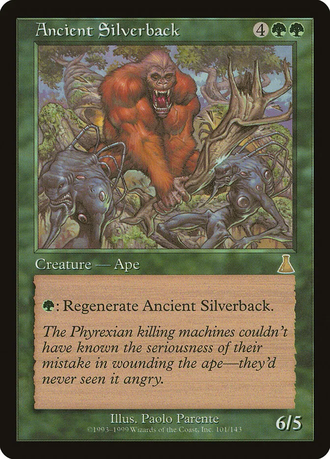 1999 Urza's Destiny Ancient Silverback rare #101 unlisted card image