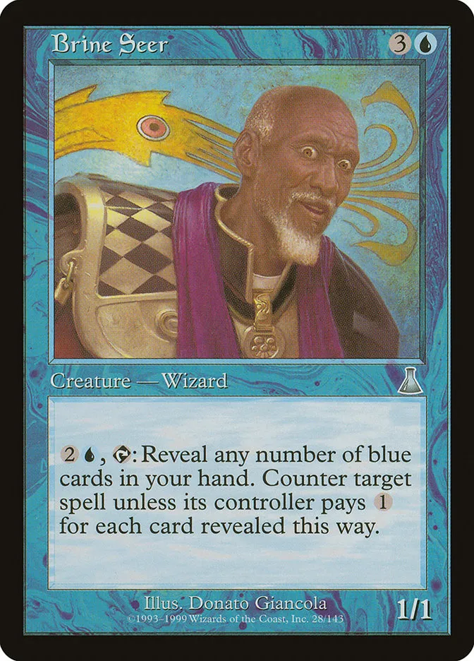 1999 Urza's Destiny Brine Seer uncommon #28 unlisted card image
