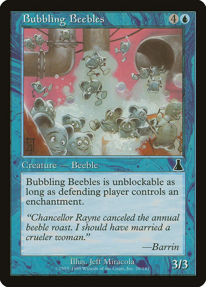 1999 Urza's Destiny Bubbling Beebles common #29 unlisted card image