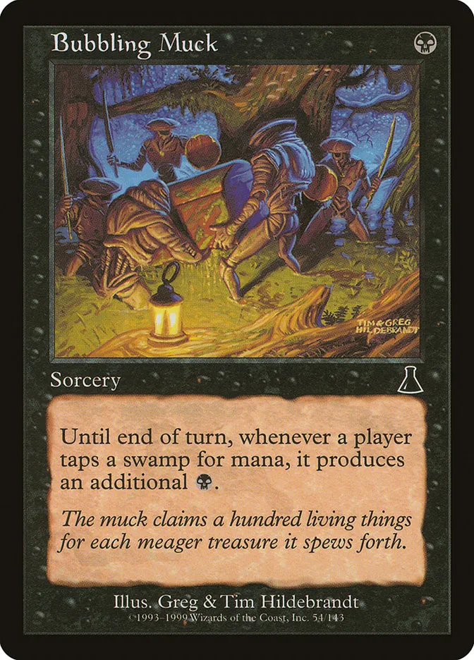 1999 Urza's Destiny Bubbling Muck common #54 unlisted card image