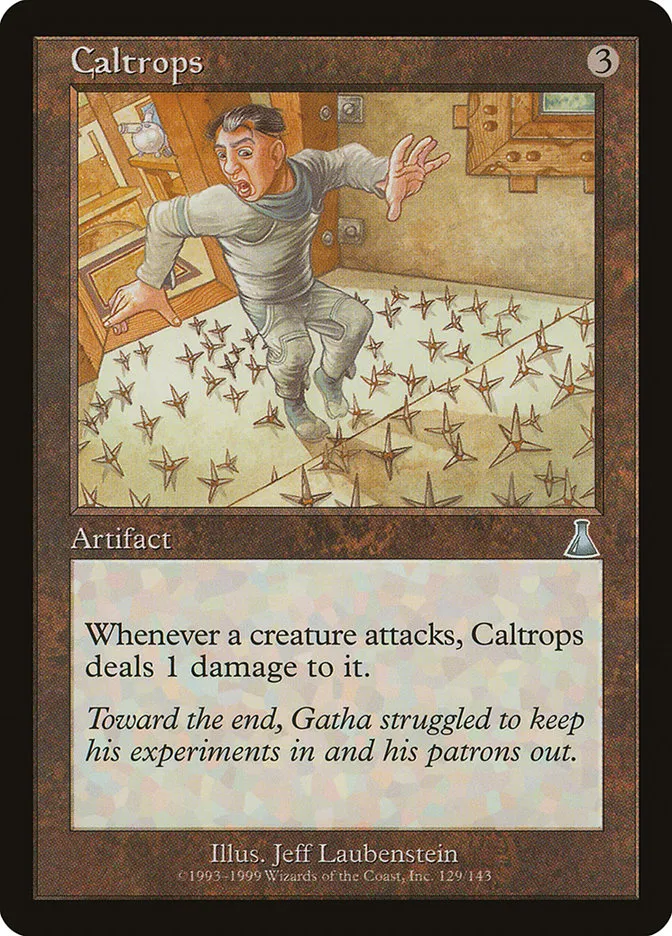 1999 Urza's Destiny Caltrops uncommon #129 unlisted card image