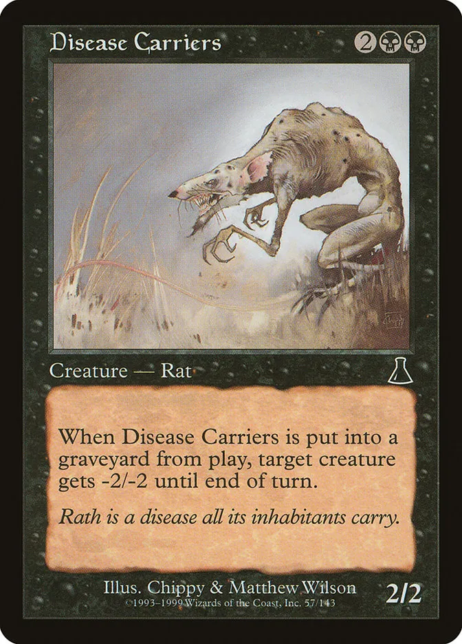 1999 Urza's Destiny Disease Carriers common #57 unlisted card image